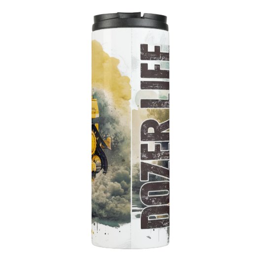 Dozer Leven, Bulldozer Bouwmateriaal Thermosbeker (Achterkant)