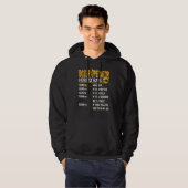 Dozer Operator Uurtarief - Grappige Zware Apparatu Hoodie (Voorkant volledig)
