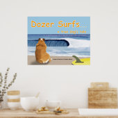 Dozer Surfs...het verhaal van een echte hond Poster (Keuken)