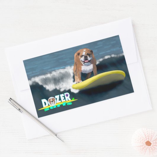 Dozer Surfs Rechthoekige Sticker (Envelop)
