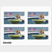 Dozer Surft een winnende golf! Rechthoekige Sticker (Vel)