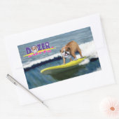 Dozer Surft een winnende golf! Rechthoekige Sticker (Envelop)