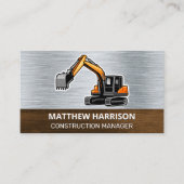 Dozer Vehicle | Metaalhout Visitekaartje (Voorkant)