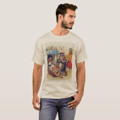 Dozing Cat en Baby Cat, Louis Wain T-shirt (Voorkant volledig)
