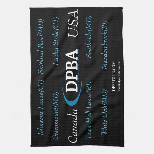 DPBA 2020 Tour Stops Towel Theedoek (Verticaal)