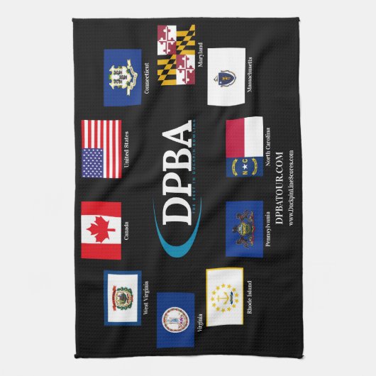DPBA Tour Flags Towel Theedoek (Verticaal)