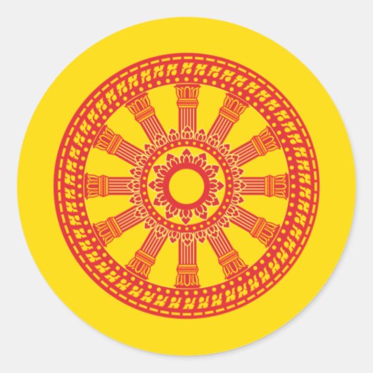 Dpharmacakra - (Thailand) Design Ronde Sticker (Voorkant)