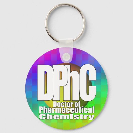 DPhC LOGO Doctor in de farmaceutische chemie Sleutelhanger (Voorkant)