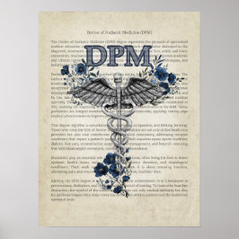 DPM Caduceus Doctor of Podiatry Medicine Poster