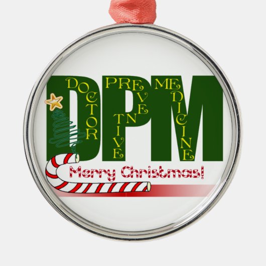 DPM DOCTOR PREVENTIVE MEDICINE CHRISTMAS METALEN ORNAMENT (Voorkant)