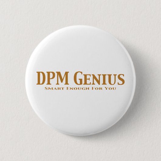 DPM Genius Gifts Ronde Button 5,7 Cm (Voorkant)