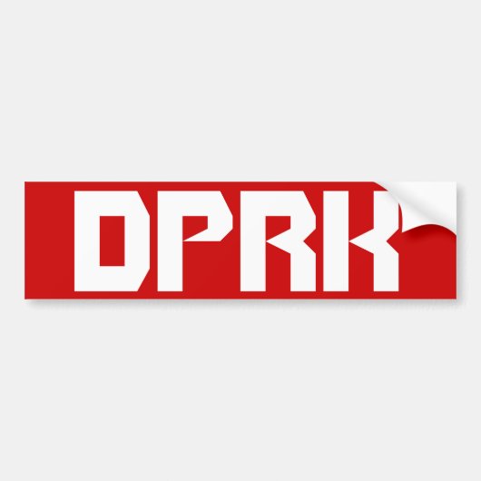 DPR Korea Bumpersticker (Voorkant)