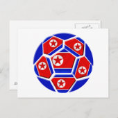 DPR Noord-Korea voetbal houdt van cadeautjes Briefkaart (Voorkant / Achterkant)