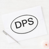 DPS: internationaal motorvoertuig reg. Ovale Sticker (Envelop)