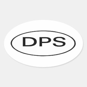 DPS: internationaal motorvoertuig reg. Ovale Sticker