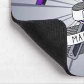 DPS Main Gamer Paars Cartoon Machine Pistool Muismat (Hoek)