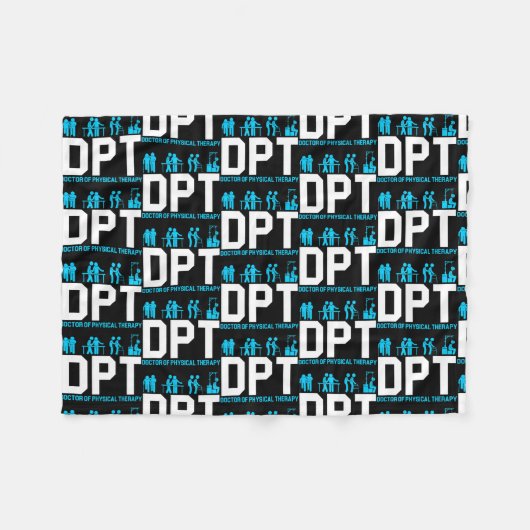 DPT Doctor in de Fysieke Behandeling Fysiotherapie Fleece Deken (Voorkant (Horizontaal))