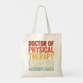 DPT Doctor in de Fysieke Therapie Aanvulling Fysio Tote Bag (Achterkant)