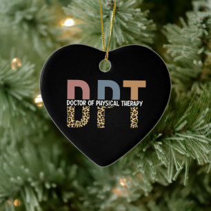 DPT Doctor in de Fysieke Therapie Cheetah Typograf Keramisch Ornament