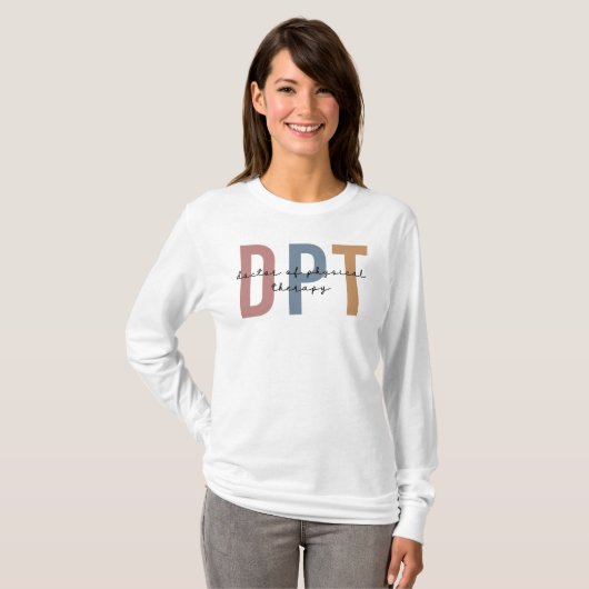 DPT Doctor in de fysieke therapie Fysieke therapie T-shirt (Voorkant volledig)