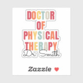 DPT Doctor of Physical Therapy gepersonaliseerd vi Sticker (Vel)