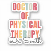 DPT Doctor of Physical Therapy gepersonaliseerd vi Sticker (Voorkant)