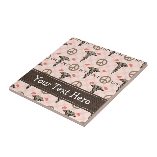 DPT Fysieke behandeling Caduceus Ceramic Tile Triv Tegeltje (Zijkant)