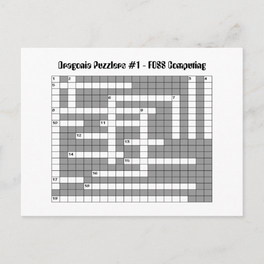 DPUZ 1 - FOSS (computers) Briefkaart (Voorkant)