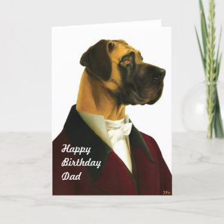 DR032 great dane, kaart HappyBirthdayDad