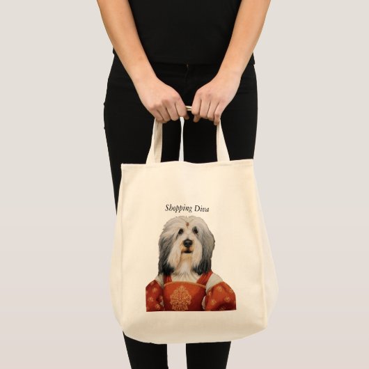 DR.131 met baard, collie shopping diva tas (Voorkant (product))