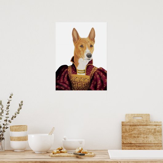 DR.208 Basenji-poster Poster (Keuken)