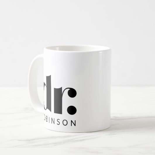 Dr. [Aangepaste naam] Koffiemok (Voorkant links)