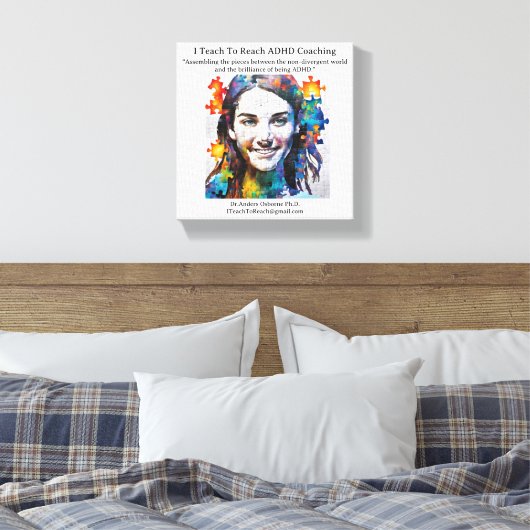 Dr. Anders Osborne Ph.D., ADHD Coaching, Canvas Afdruk (Insitu (Slaapkamer))