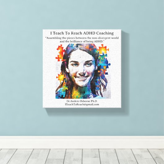 Dr. Anders Osborne Ph.D., ADHD Coaching, Canvas Afdruk (Insitu (Houten vloer))