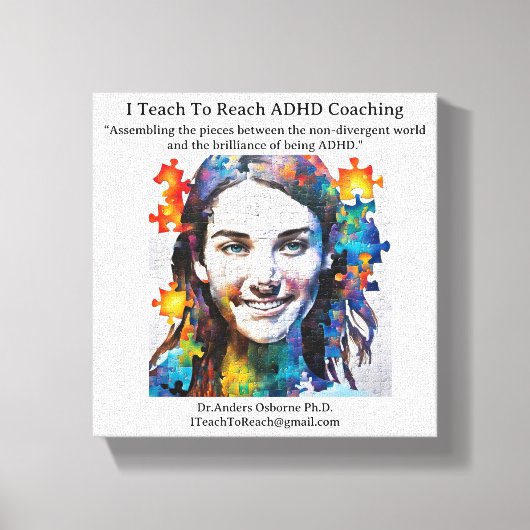 Dr. Anders Osborne Ph.D., ADHD Coaching, Canvas Afdruk (Voorkant)