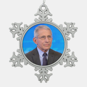 Dr. Anthony Fauci Hero Tin Sneeuwvlok Ornament