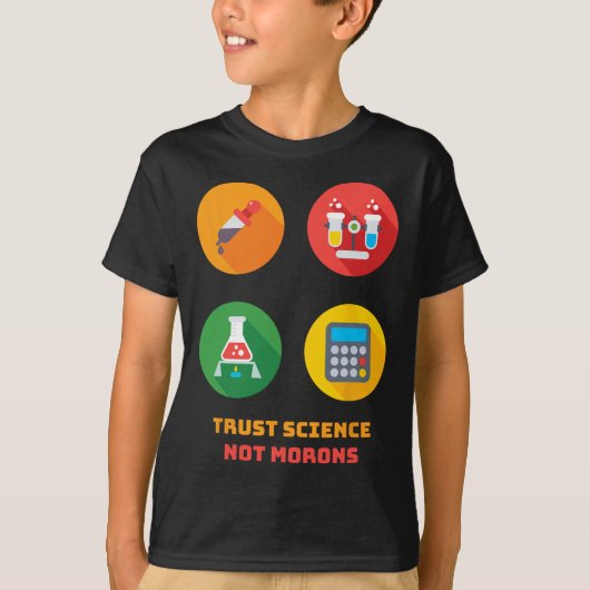 Dr. Anthony Fauci Trust Science Not Morons Retro V T-shirt (Voorkant)