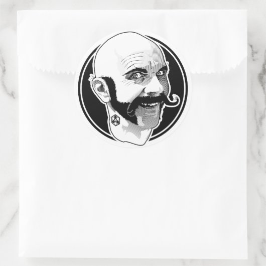 Dr. Awkward Circle Sticker (Tas)