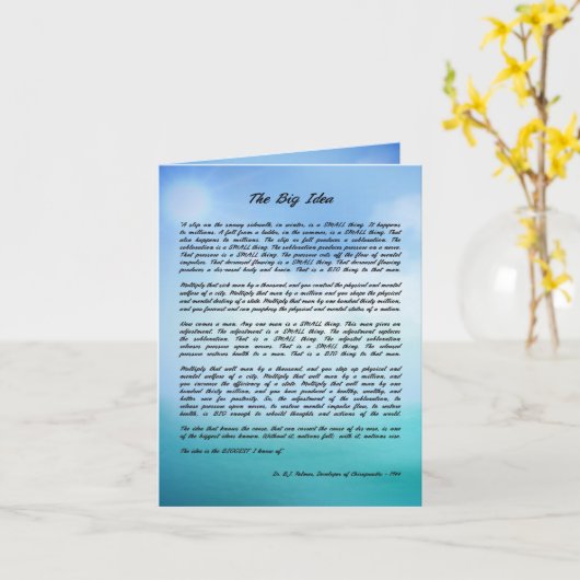 Dr. B.J. Palmer "Het Grote Idee" Notitiekaarten (Gele Bloem)