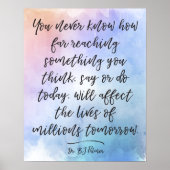 Dr. B.J. Palmer Quote Calligraphy Waterverf Poster (Voorkant)