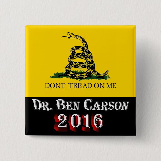 Dr. Ben Carson 2016 - Leer me niet aan Vierkante Button 5,1 Cm (Voorkant)