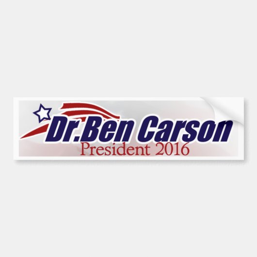 Dr. Ben Carson voor President Bumpersticker (Voorkant)