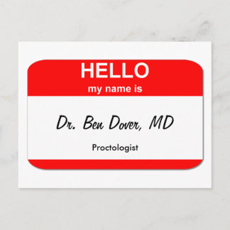 Dr. Ben Dover, MD Briefkaart