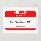 Dr. Ben Dover, MD Briefkaart (Voorkant)