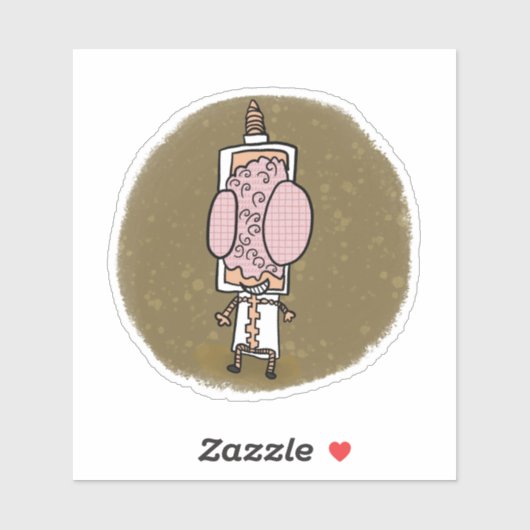 Dr. Brain Comic Book Style Sticker (Vel)