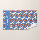 DR. CONGO FLAG MAP Persoonlijke carnavalssport Handdoek (Handdoek)