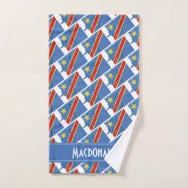 DR. CONGO FLAG MAP Persoonlijke carnavalssport Handdoek