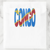 DR Congo flag Rechthoekige Sticker (Tas)