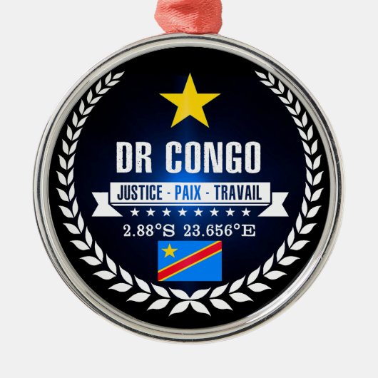 DR Congo Metalen Ornament (Voorkant)