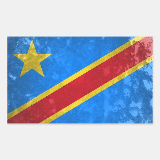 DR Congo Rechthoekige Sticker (Voorkant)